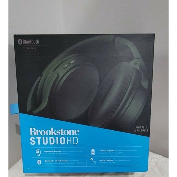 Brookstone Studio HD Wireless Headphones, green - Picture 2 of 4